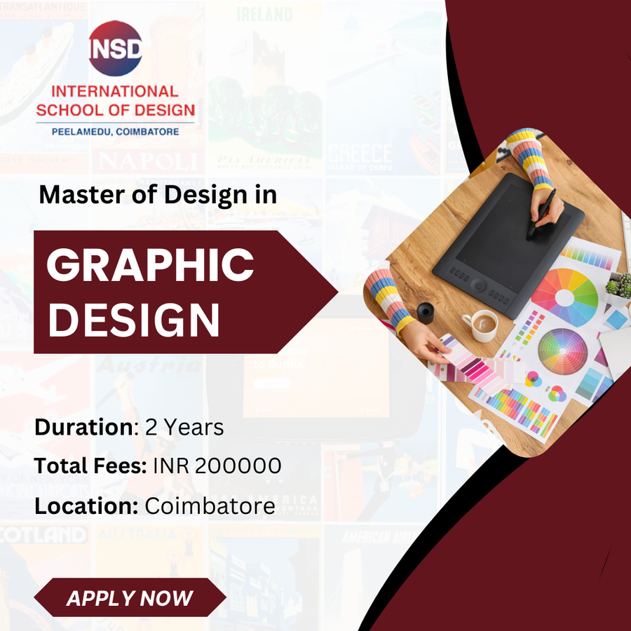 Master of Design in Graphic Design at International School of Design, Coimbatore